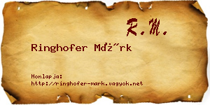 Ringhofer Márk névjegykártya